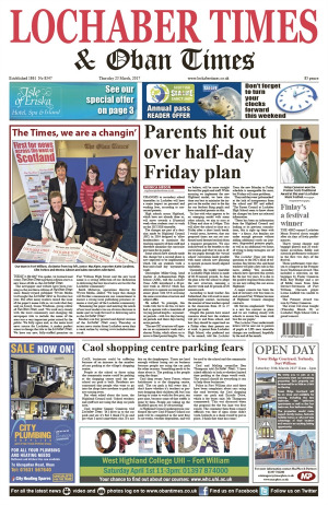Lochaber Times  Oban Times front cover